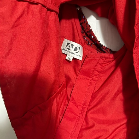 Stunning Vintage Andretta Donatello Beaded Silk Sleeveless Top Red Size XL - Picture 6 of 9